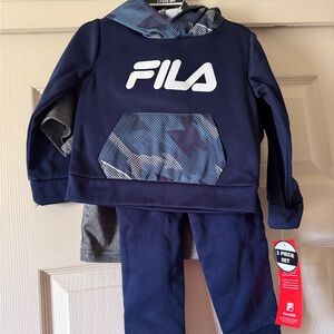 Fila Navy Blue Hoodie and Pants Set